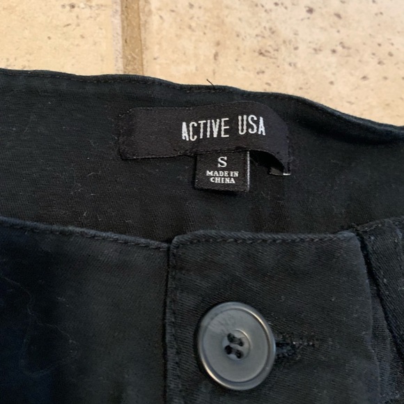 ACTIVE USA Black Chino Pants / Trousers - Size S - Casual Slim Fit - Picture 3 of 6